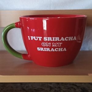 SRIRACHA Branded 16 oz. Oversized Coffee/Soup Mug. By: Huy Fong Foods, Inc.